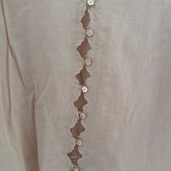 Doen Blush Button-Down Blouse Top - Picture 6 of 6